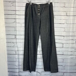 Calvin Klein Charcoal Grey Wide Leg Jegging Jeans Button Fly Women’s 6 Pants Y2K